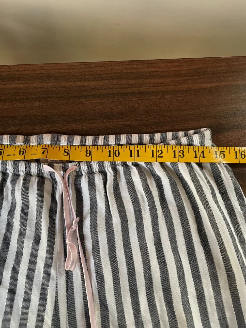 Victoria's Secret Pajama Set Striped Long-Sleeve — Black & White